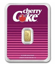 CHERRY COKE 1g 1 Gram Gold Bar in TEP 40th Anniversary NEW Mintage 5000 IN STOCK