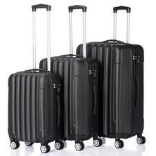 3X Suitcase Lightweight Carry-on Hand Luggage 4 Spinner Wheels ABS Trolley Case