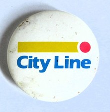 BRISTOL - CITY LINE - BUS PIN BADGE - 1980's
