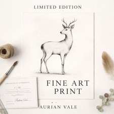 Minimalist Deer Fine Art Print