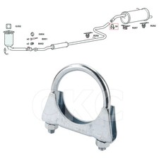 For Citroen C2 Models 1.6 2003 To 2010 Rear Back Box Silencer Exhaust Clamp