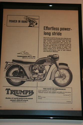 Framed triumph thunderbird - triumph,
