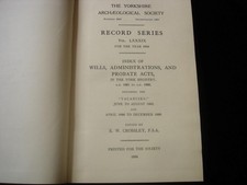 Index of Wills in the York