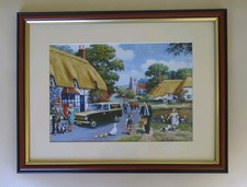 Framed Mounted Print Village