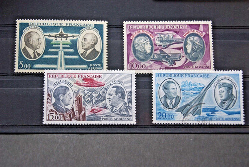 French stamps 1970 air set - french,