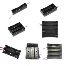 1 2 3 4 x 18650 Serial/Parallel Battery Holders Case Box Connector w/ Wire Leads