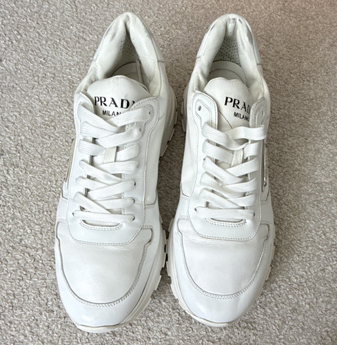 Prada men white leather - men’s,
