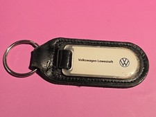 Keyring Key Ring -Vintage Volkswagon Lowestoft Leather Key Fob Black