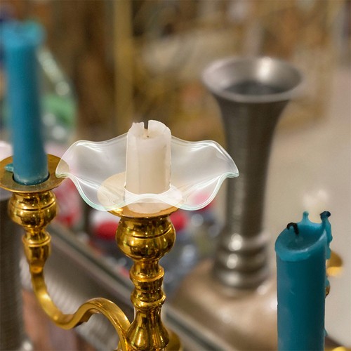 2pcs glass candle holder - 2pcs, plate