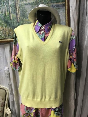 Women lacoste vest yellow wool - lacoste,
