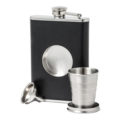 New stainless steel hip flask - stainless,