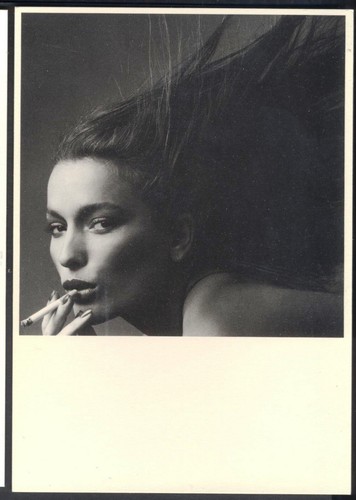 Windswept girl with cigarette - windswept,
