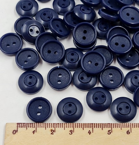 100 14mm dark blue 2hole - 14mm,
