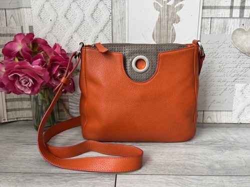 Lamarthe orange leather cross - orange,