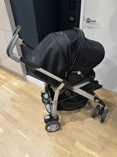 Silver cross black pram in - black,