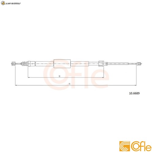 Cable parking brake - brake, 10.6689