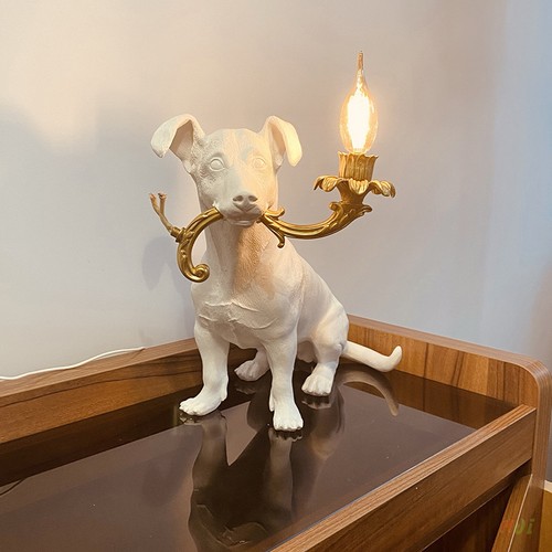 Naughty dog bitten table - naughty, lamp