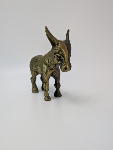 Vintage heavy brass donkey - heavy,