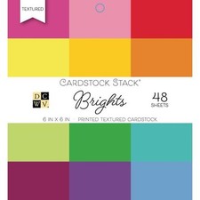 DCWV 6"x6" Textured Cardstock Stack 48pcs - Brights