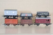 TRIANG HORNBY PECO KIT BUILT RAKE of 6 BR TARMAC MENDIP OPEN & GOODS WAGON oi
