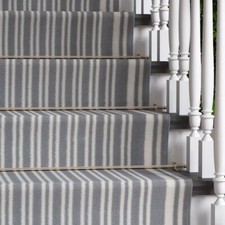 Grey Striped Stair Carpet