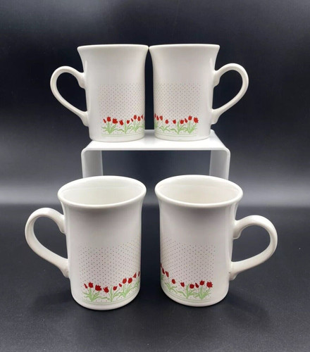 Coloroll red tulip theme mugs - coloroll,