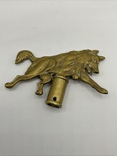 Brass Wolf Scout Cub Flag Topper Collectable Vintage (SN)