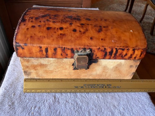 Antique small wooden domed - antique,