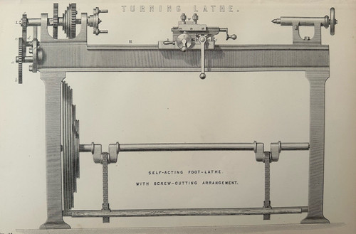 Antique print lathe - antique,