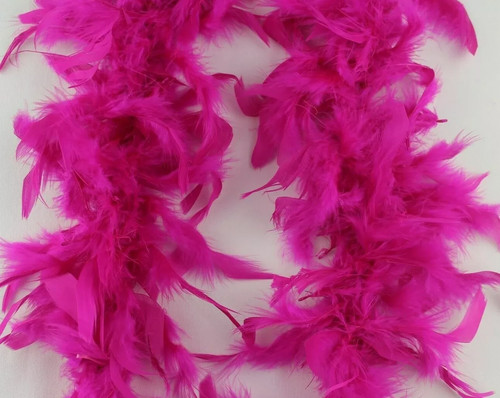 Hot pink feather boa hen - ,