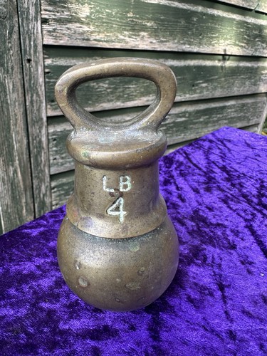 Antique vintage 4lb brass - 4lb, bell