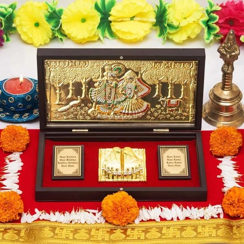 Gold plated radha - radha, god