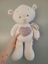 MOTHERCARE MADE WITH LOVE MY FIRST TEDDY BEAR COMFORTER SOFT HEART HUG TOY