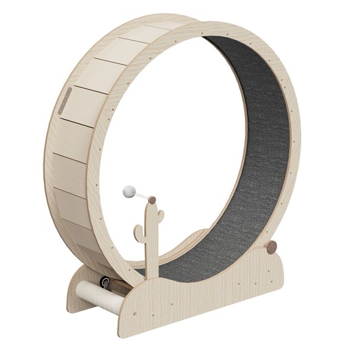 Wooden cat exercise wheel - exercise, 43"