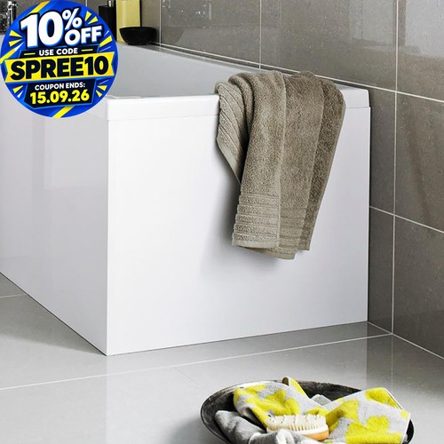 Shaped shower bath end panel - bath,