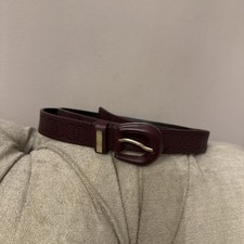 Chanel Brown Logo Leather Belt