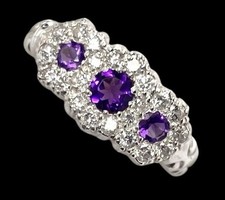 Stunning Amethyst & 0.33 Carat