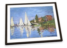 Claude Monet Regattas at Argenteui FRAMED ART PRINT Picture Poster Artwork