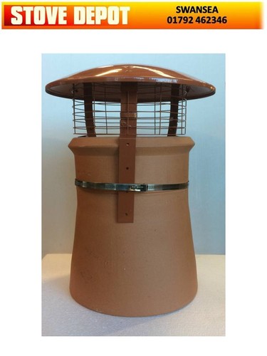 Chimney pot rain and bird - pot,