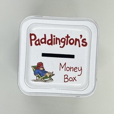 Paddington Bear Coin Bank Tin Money Box 1988 Paddington & Co England