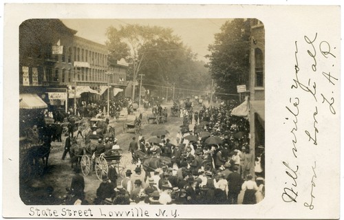 Rppc lowville horse drawn - horse,