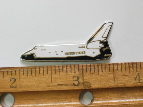 Space shuttle lapel pin - space,