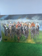 HORSE RACING PAINTING ON
