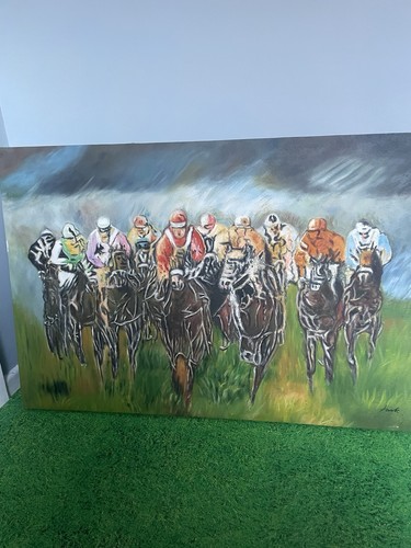 Horse racing painting - horse, on