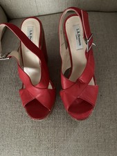 LOVELY LK BENNETT RED WEDGE