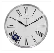 Rhythm Round Wall Clock Silver