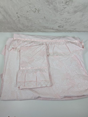 Vintage pink lace trim frill - vintage,