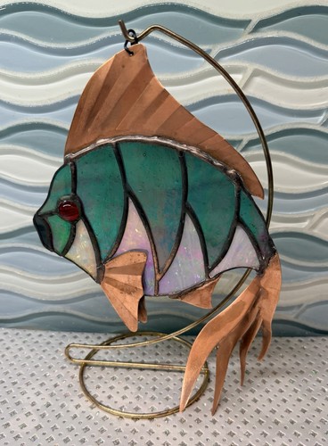 Vintage stained glass rainbow - stained,