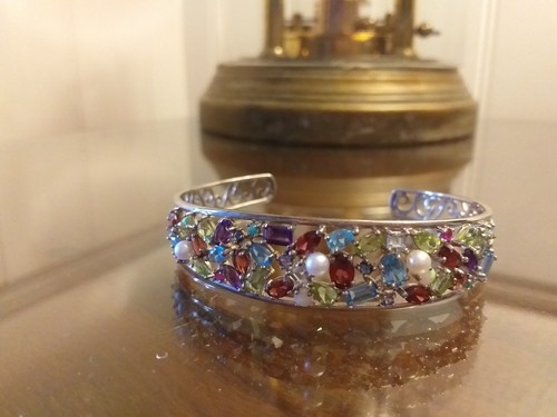 Sterling silver multi gem opal