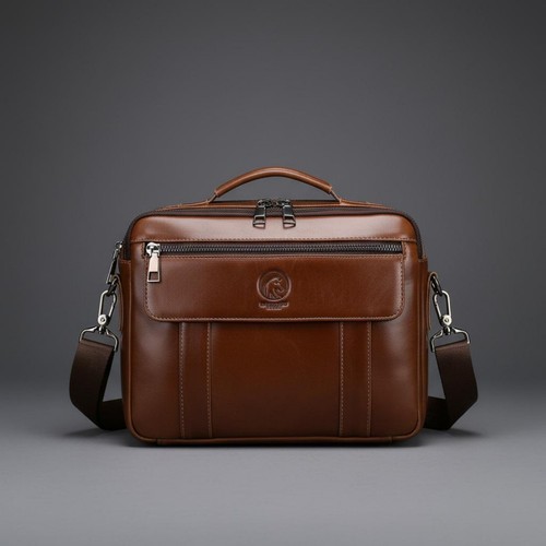 Leather laptop briefcase - leather,